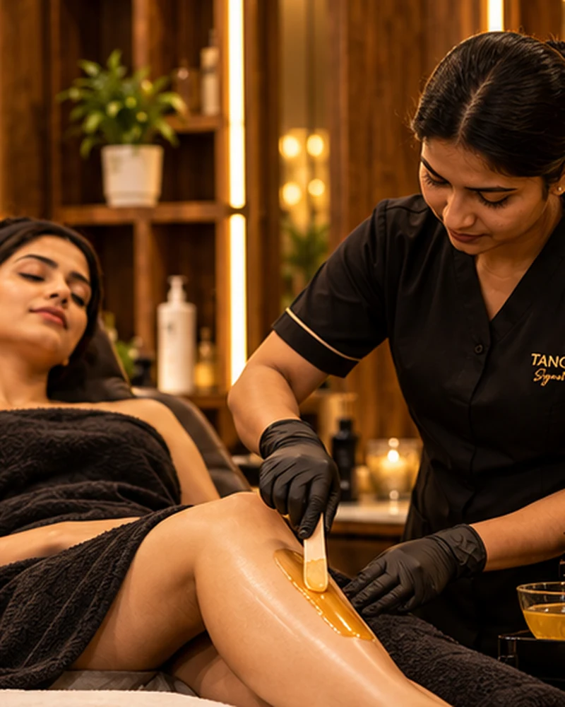 Illustrative photograph of waxing at a premium salon