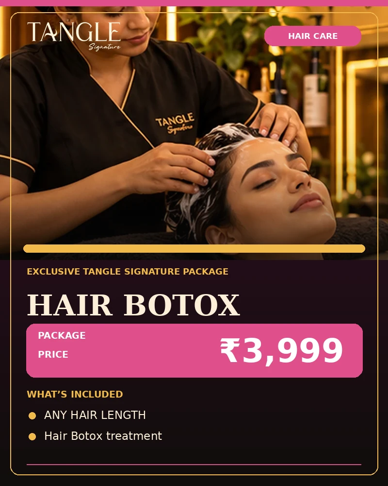 Hair Botox — Any Hair Length promotional salon package poster with price ₹3,999