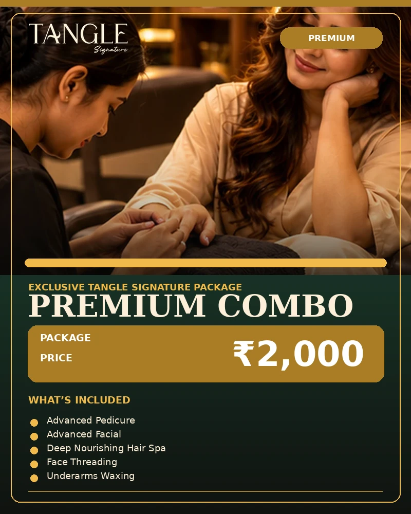 Premium Combo promotional salon package poster with price ₹2,000
