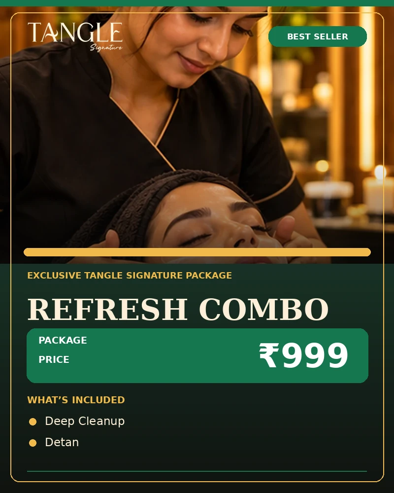 Refresh Combo promotional salon package poster with price ₹999