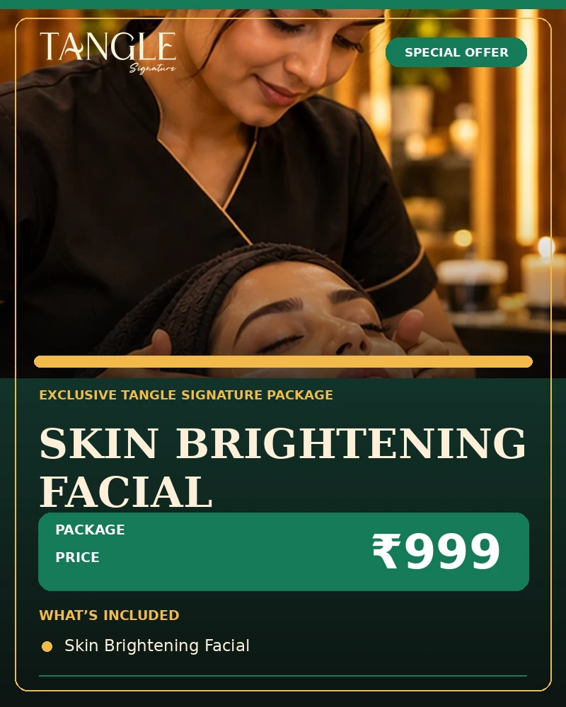 Skin Brightening Facial promotional salon package poster with price ₹999